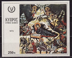 Кипр, 1972, Рождество, Живопись, блок